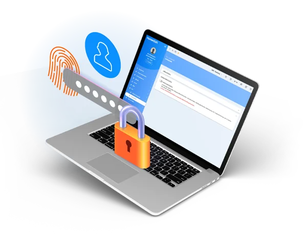 โปรแกรม HR HumanSoft ความปลอดภัย - Security Notebook password การป้องกัน ควบคุม และรักษาความปลอดภัย